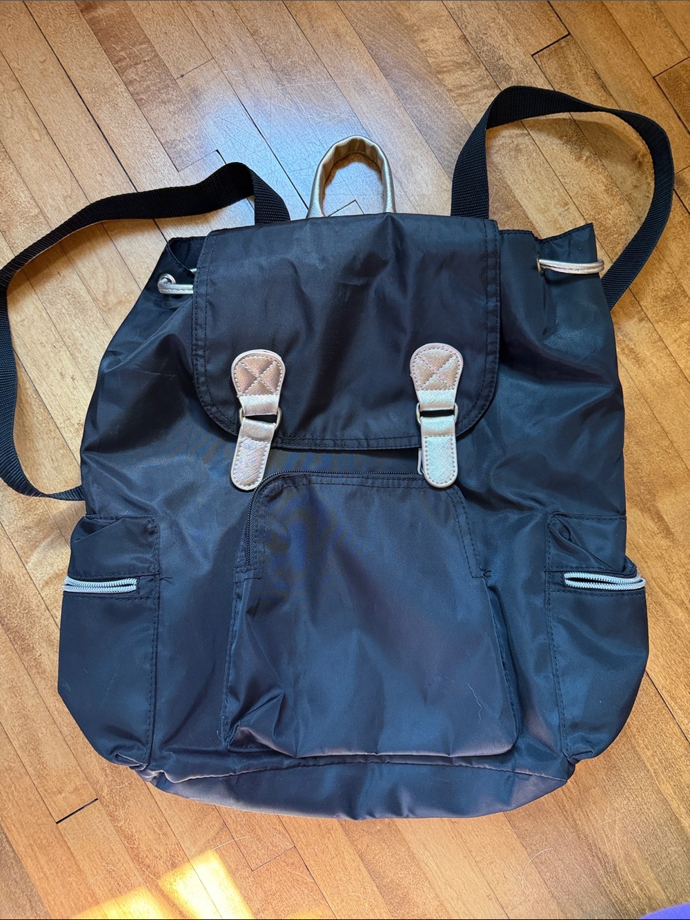 American Eagle Outfitters Black Backpack with Tan Accents